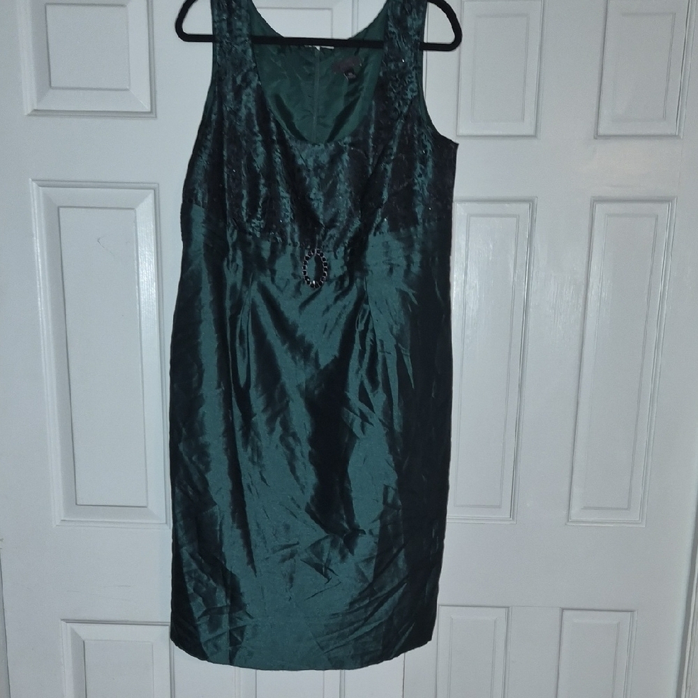 Dress Barn Elegant Green Dress with Jacket - Picture 2 of 3
